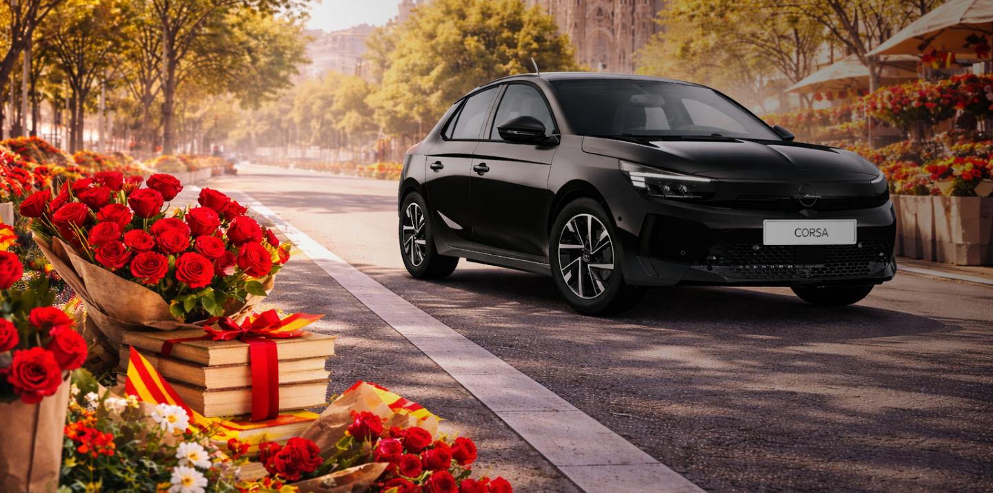 Entre rosas y libros, <br><strong>elige tu próxima historia</strong><span class="d-block">Tu Opel Corsa: sin entrada y sin preocupaciones</span>
            <span class="from d-block">Desde 283 €/mes</br><span class="IVA">(Con IVA incluido)</span>